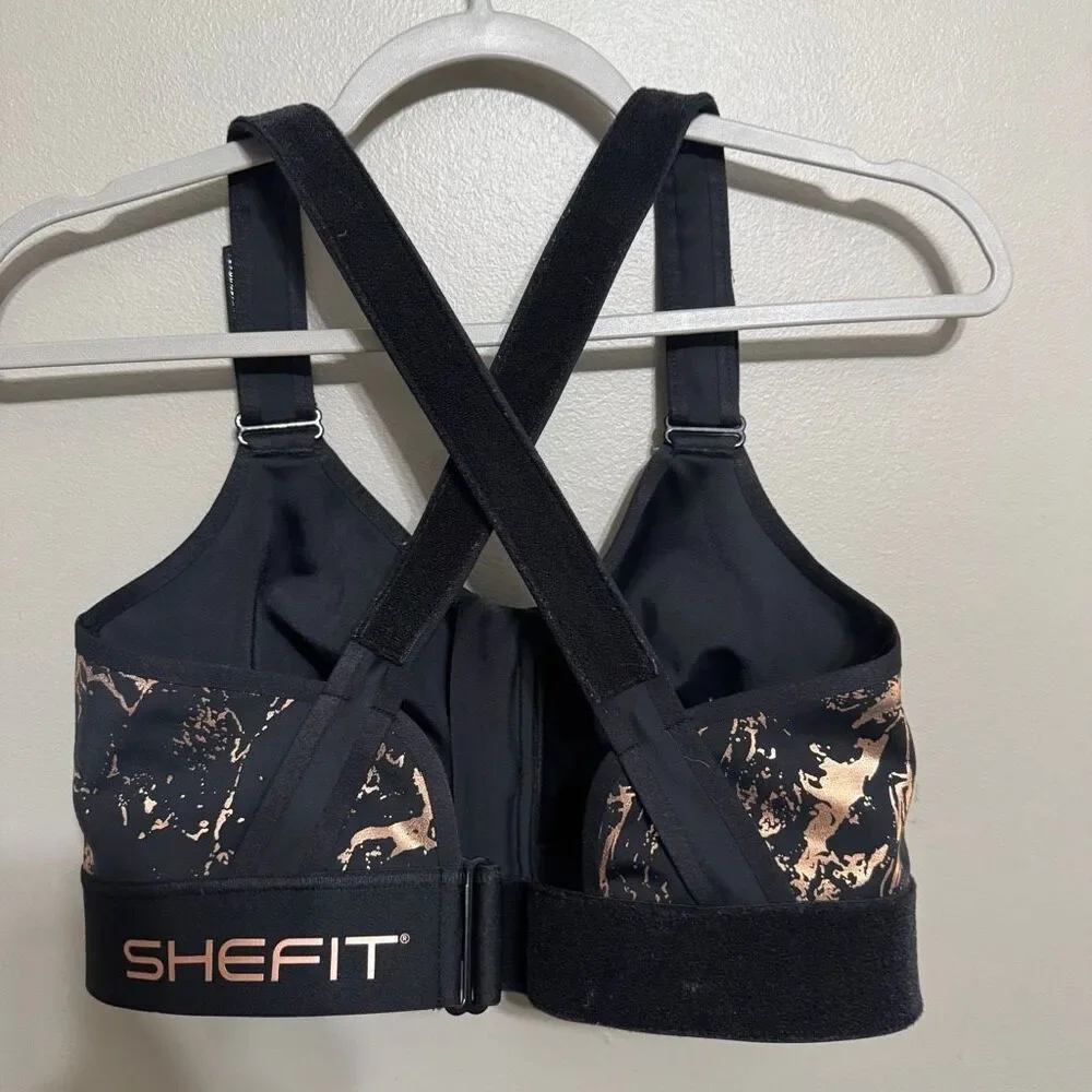 SHEFIT Flex Sports Bra black rose gold size 1 luxe - Picture 4 of 7